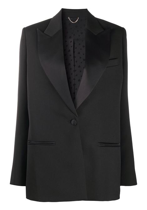 Black lapel blazer - women